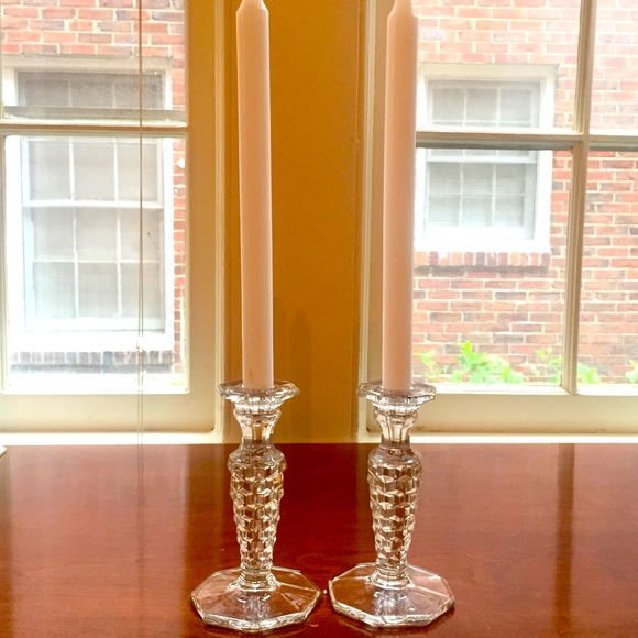 Vintage candle sticks. American Fostoria - Picture 2 of 4